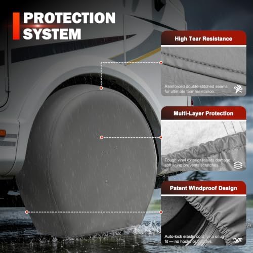 Explore Land Tire Covers 4 Pack Fit Tire Diameters 32-34.75 inch - Image 2