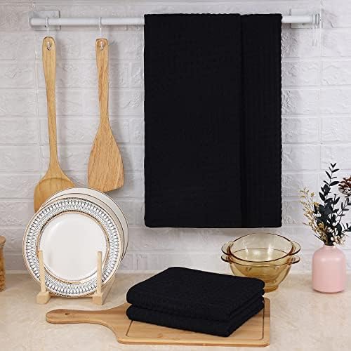 Homaxy Microfiber Waffle Weave Kitchen Towels, 4 Pack - Image 5
