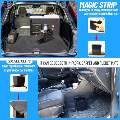Car Trash Can with Stability Wings – Leakproof Portable Garbage Bin - Image 4