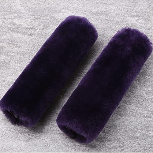 OGLAND 2 Pack Sheepskin Car Seat Belt Cover Pads | Wool Seatbelt Cushions - Image 2
