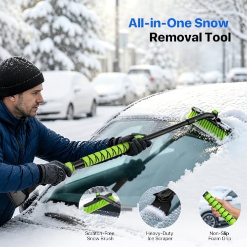 44 in Extendable Snow Brush and Ice Scraper - Image 2