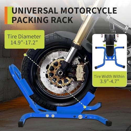 Garvee 1800 Lb Capacity Heavy Duty Motorcycle Wheel Chock – Blue - Image 6