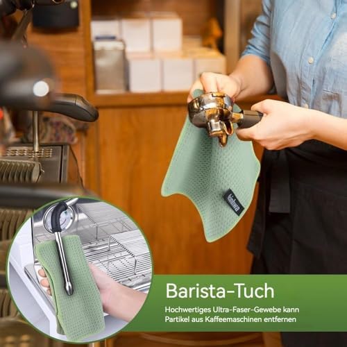 KinHwa Waffle Microfiber Dish Cloths Green Kitchen Towels, Washcloths - Image 5