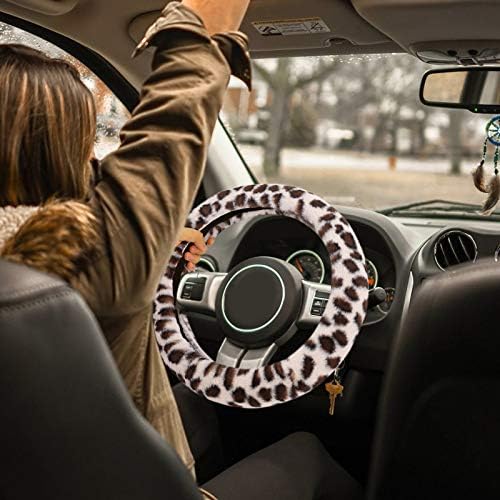 Fuzzy Steering Wheel Cover for Women Girls, Accmor Universal Fit 15 inch Fur - Image 6