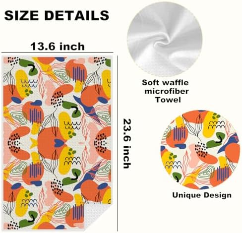 Lovdazzles 4 Pcs Abstract Art Bohemia Kitchen Towels Tea Towel - Image 2