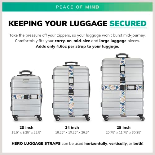 Hero Luggage Straps for Suitcases Heavy-Duty Adjustable Luggage Belt - Image 3
