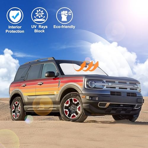 Windshield Sun Shade for 2021-2026 Ford Bronco Sport Accessories - Image 6