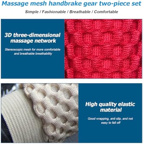 AUCELI 2 Pack Car Gear Shift Knob Cover & Handbrake Cover, Automotive Anti-Slip - Image 4