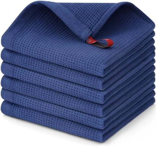 Homaxy 100% Cotton Waffle Weave Dish Cloths, 6 Pack by Homaxy
