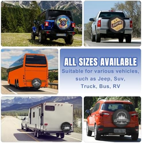 KAINSY Custom Spare Tire Cover, Personalized Wheel Tire Cover - Image 4