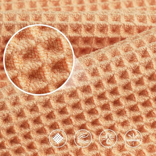 POLYTE 430 GSM Poly Blend Microfiber Quick Dry Waffle Bath Towel, 30x60 in - Image 5