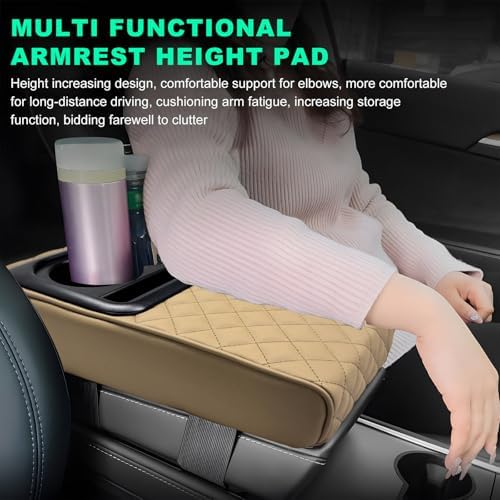 Car Center Console Armrest Pillow, Memory Foam Auto Armrest Box Cover - Image 4