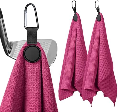 Magnetic Golf Towel, Ultra-Absorbent Microfiber Cleaning Towel by MINGLITAI