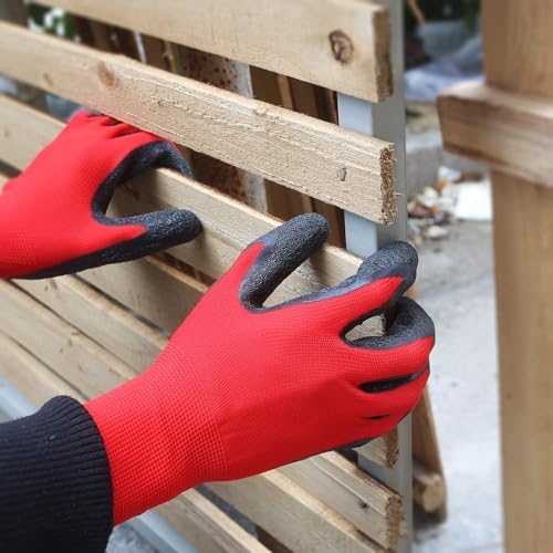 Evridwear Crinkle Latex Rubber Hand Coated Safety Work Gloves - Image 6