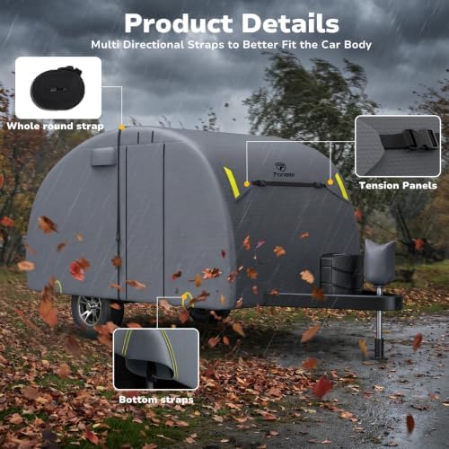RV Cover for R Pod, Fonzier RV Cover for Teardrop Camper - Image 4