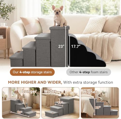 Zerbuger Dog Stairs with Storage - Image 4