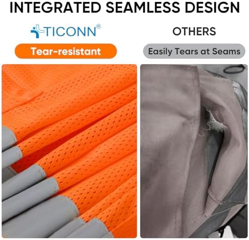 TICONN 2PK/4PK Reflective Safety Vest, High Visibility Vest - Image 5