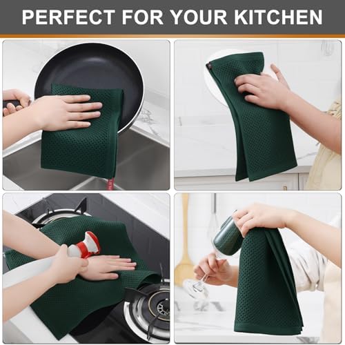 Kitinjoy Cotton Waffle 6-Pack Kitchen Towels - Image 4