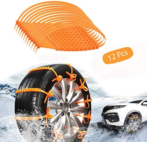 12 PCS Snow Chains Car Anti-slip Cable Tie Universal Tire Traction Chain by izosen