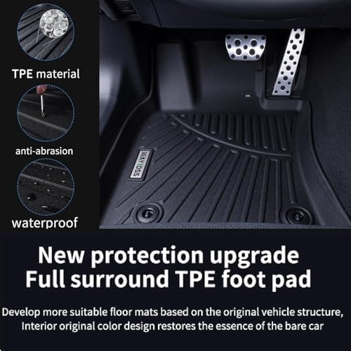 Front Floor Mats for KIA Carnival Gas 2026 2025 2024 2023 2022 TPE All Weather - Image 3