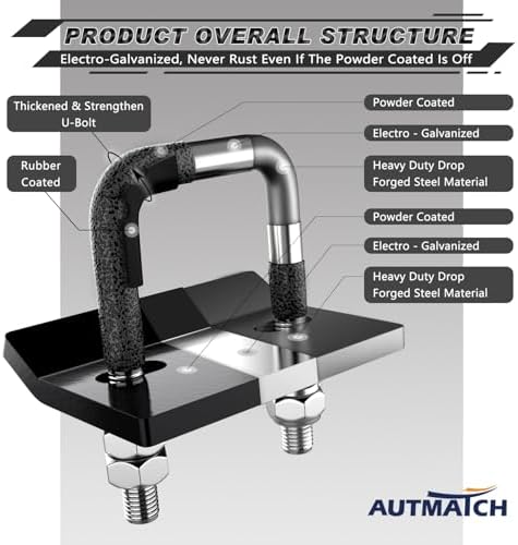 AUTMATCH Hitch Tightener Anti-Rattle Clamp - Image 5