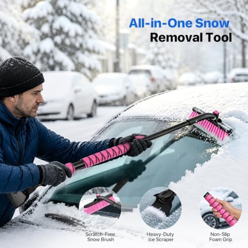 44 in Extendable Snow Brush and Ice Scraper - Image 2
