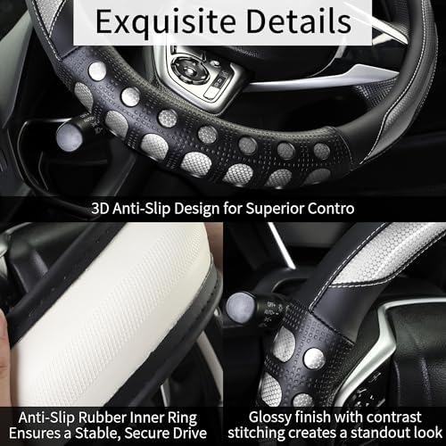 PU Leather Car Steering Wheel Cover - Image 4