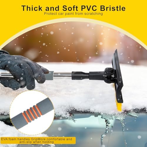 Homilifibra 53" Extendable Retractable Snow Brush & Ice Scraper - Image 5