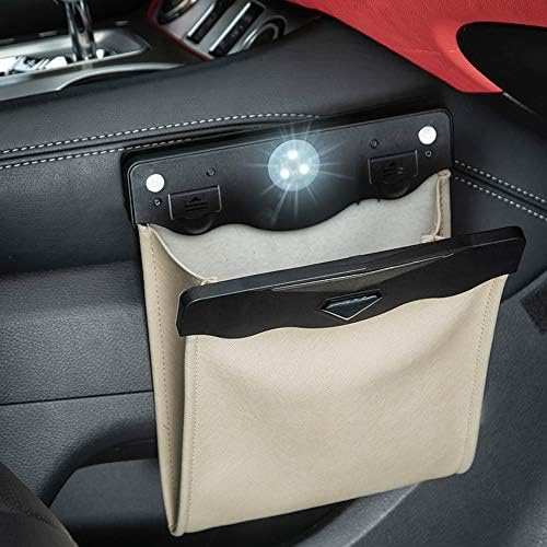 Smart LED Car Trash Can Garbage Bag Passenger Side Back Seat Hanging by yicheyiyou