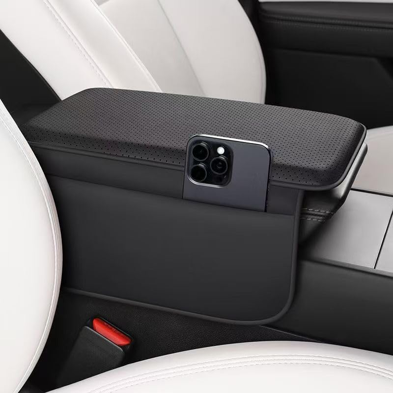 Car Armrest Cover for Car, Nappa Leather Center Console Armrest Pad by Unknown