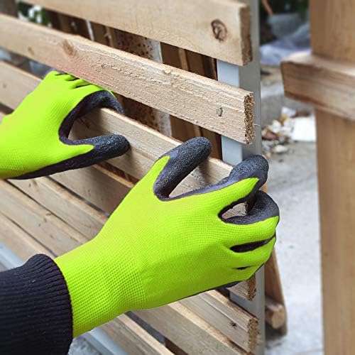 Evridwear Crinkle Latex Rubber Coated Safety Work Gloves - Image 5
