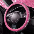 CAR PASS Bling Diamond Leather Steering Wheel Cover, by CARPASS