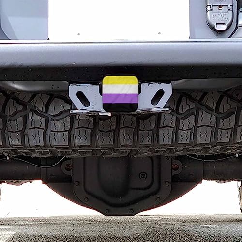 Non-Binary Pride Flag Trailer Hitch Plug Cover LGBT NB Pride Community Flag - Image 6