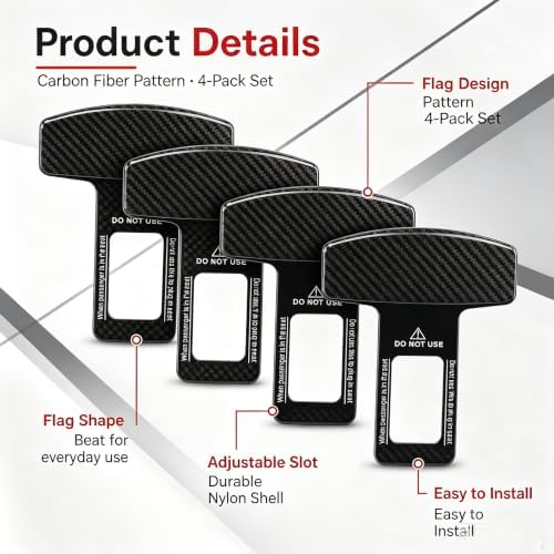 4 Pack Clips for Dogs, Cats Travel Harness Decorative Car Interior Clips - Image 5