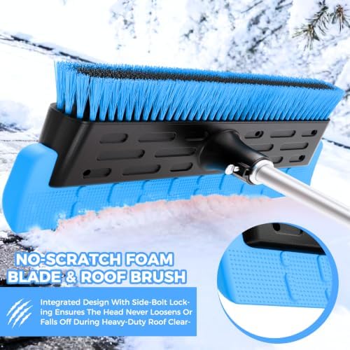 16" Large Snow Brush for Car Windshield, Non-Scratch Snow Scraper, Snow Remover - Image 4