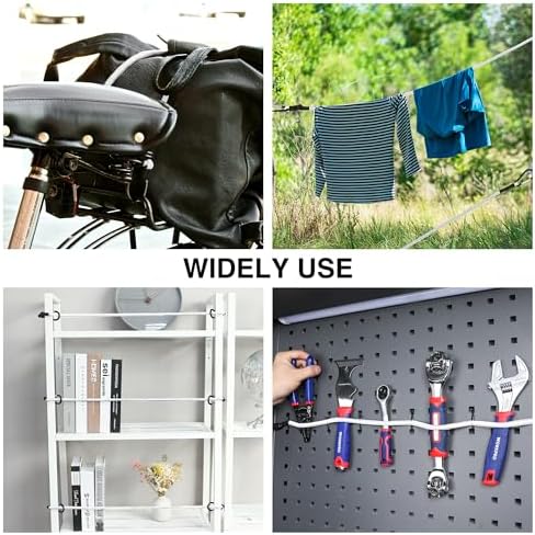 WORKPRO 24" Bungee Cords with Hooks, 4 Pack Heavy Duty Outdoor Bungee Strap - Image 7