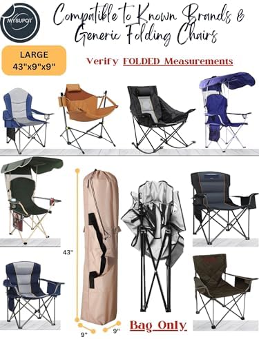 43"x9"x9" Replacement Bag for Folding Camping Chair, Camp Chairs, Yoga Mat - Image 4