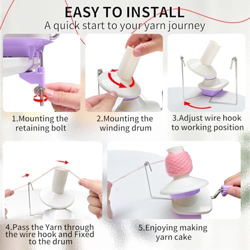 SPEENSUN 3.5 OZ Yarn Ball Winder, Low Noise Spinner - Image 3