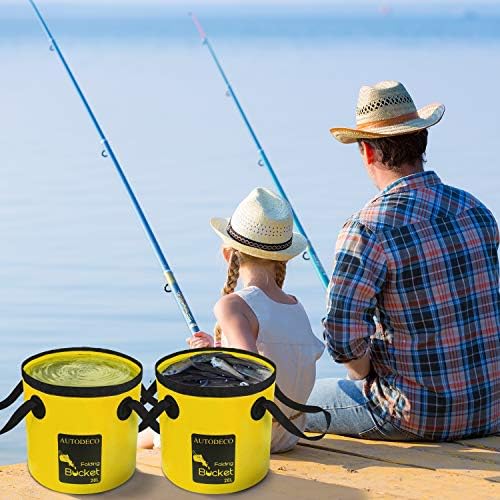 2 Pack Collapsible Bucket 5 Gallon Container Folding Water Bucket Portable Wash - Image 5