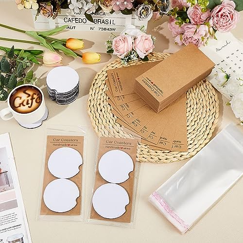 Tioncy 400 Pcs Sublimation Car Coaster Blank Set Packaging - Image 5