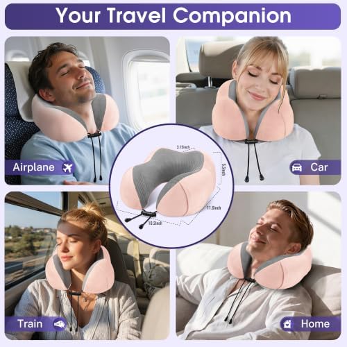 CloudBliss Neck Pillow for Airplanes, Memory Foam Travel Pillow - Image 7