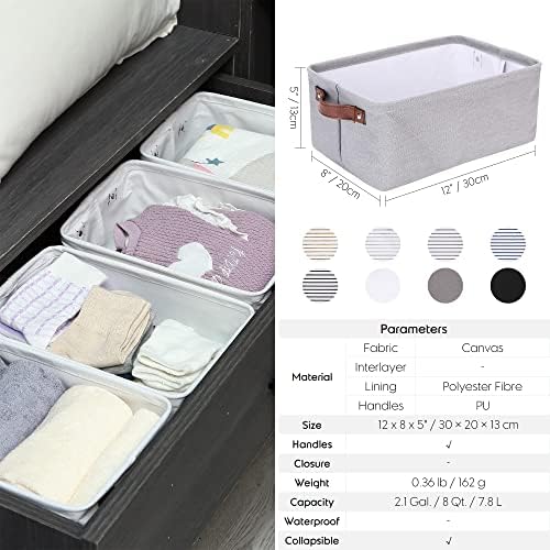 Hinwo 7.9L Compact Canvas Storage Bin - Image 7