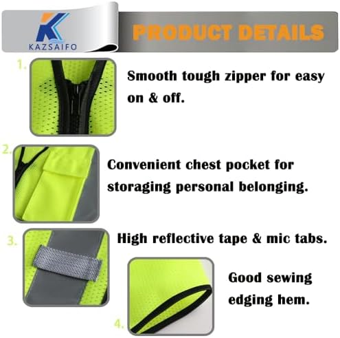 Hi Vis Reflective Safety Vest for Men Women - Image 4