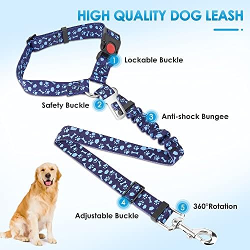 SlowTon Dog Seat Belt for Car, 2 Pack Dog Car Harness Seatbelt - Image 5