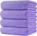 POLYTE 430 GSM Poly Blend Microfiber Quick Dry Waffle Bath Towel, 30x60 in by Polyte