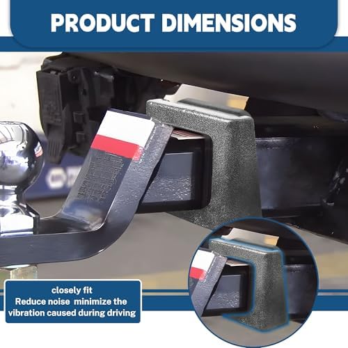 Anti-Rattle Hitch Clamp for 2” Trailer Receiver Hitch, 2 Pads - Image 3