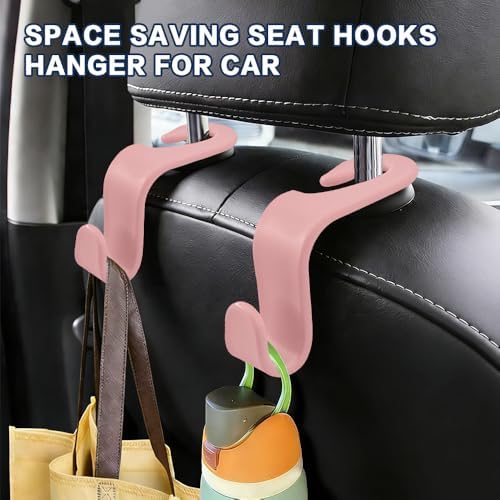 4PCS Car Seat Headrest Hooks, Car Purse Hook, Seat Back Organizer Storage - Image 3