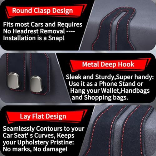 Car Purse Hook, Car Seat Headrest Hooks - Image 4