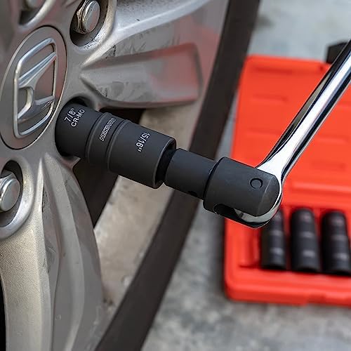 NEIKO 02287B 6-Pc 1/2-Inch-Drive Impact Socket Set, 10 SAE & Metric Sizes - Image 7