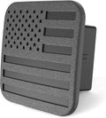 USA 3" American Black Flag Trailer Hitch Cover by AutoAccessores